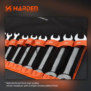 Harden 540108 12Pcs Double Open Spanner Set (PROFESSIONAL) Hand tools chrome vanadium 12pcs double open-end ratchet spanner set