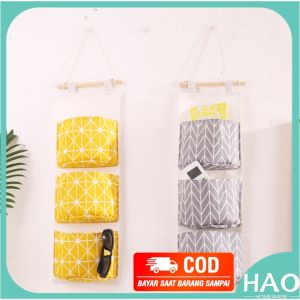 Organizer Korea 3 Sekat / Pouch Gantung 3 Sekat Storage Bag Gantung