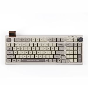 EPOMAKER RT100 Retro Mechanical Keyboard with Knob and Mini Display Wireless Keyboard
