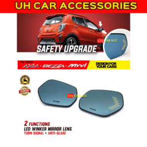 HC CARGO LED WINKER MIRROR FOR PERODUA AXIA BEZZA MYVILAGI BEST LENS BLUE MIRROR WHITE LED SIGNAL LAMP SIDE MIRROR LED