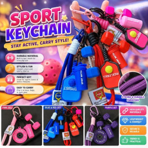 Pendant Keychain Fitness Series Detachable Simulation Pickleball Paddle Dumbbell Keyring Bag Charm