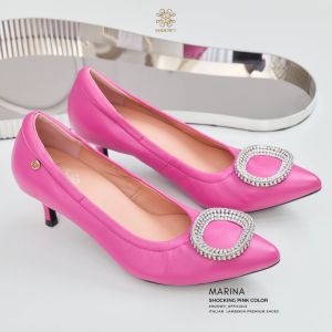 รองเท้าหนังแกะรุ่น Marina Shocking Pink color (สีชมพู)
