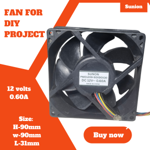 Cooling Fan Brushless Motor blower 12 volts 0.60 ampere 90mmx90mmx30mm