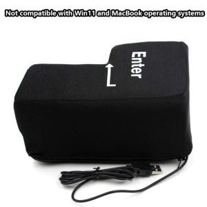 RA Oversized USB Wired Enter Stress Relief Button Giant Soft Sponge Cushion Keyboard Key Vent Toy AR