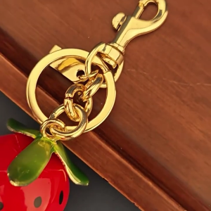 Thời trang dâu tây Keychain quyến rũ multifuntional Charm Gắn Túi Key Phụ kiện hợp kim kết cấu phù hợp cho chìa khóa và túi thời trang