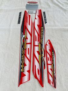 Bộ tem decal dán xe máy Honda wave a wave anpha đời 2017 màu đỏ zin thái siêu đẹp