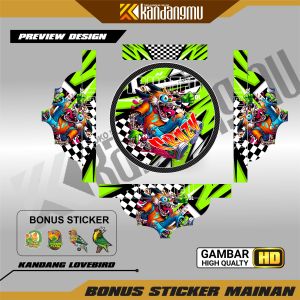 [COD] Jual stiker tebok lovebird Harga Terbaik & Termurah motif costom racing gambar HD