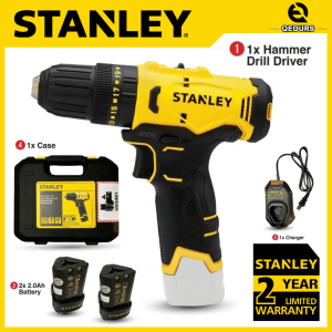 STANLEY 12V CORDLESS HAMMER DRILL | 2 X 2.0AH + CHARGER | SCH10D2K-B1