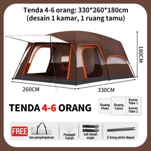 AZ enda luar ruangan 8-12 orang /Tenda luar ruangan/Tenda camping besar/Tenda piknik luar ruangan