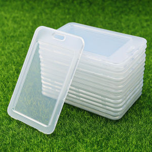 10/20/50pcs Clear ID Card PVC Card Holder Waterproof Permit Hanging Rope Card Set Bank Card set