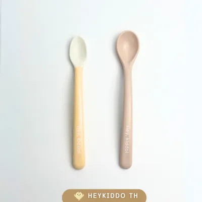 HeyKiddo : ช้อนป้อนPPสำหรับเบบี๋ ปลายช้อนบาง BPA FREE มี มอก ปลอดภัย ไม่คมเหมาะสำหรับวัยเริ่มทาน 4m+