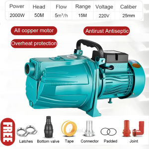 【Fast Shipping】Heavy Duty Jet Pump 1200W 1HP Household Electric Water Pump 220V 50HZ Self-priming Jet Booster Pump High lift Water Tower Tap Water Pipe 60L/Min Shallow well Water Pump