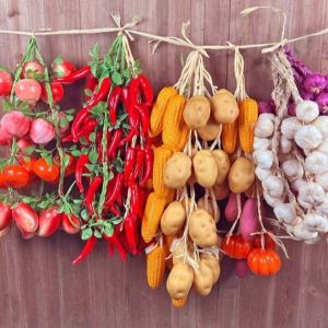 NIFINE Foam Simulation Fruit Vegetable String Artificial Fake Vegetable Home Garden Decoration Decorative Wedding Photography Props DIY Decoration
