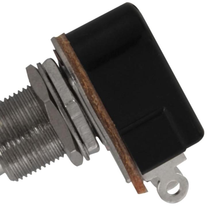Interruttore A Pulsante Momentaneo SPST 2 Pin Per Pedale Effetti Chitarra, OFF(ON), Nero