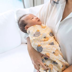 Le Petit Society Organic Newborn Baby Swaddle - Sheep