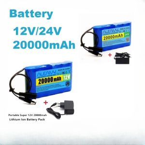 12V / 24V 20000mAh Baterai Lithium Ion Portabel Super  dengan Kapasitas 20Ah DC 12.6V untuk CCTV Kamera Monitor + Charger