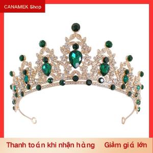 CS Sang Trọng Thanh Lịch Pha Lê Công Chúa Vương Miện Tóc Phụ Kiện Vương Miện Cho Phụ Nữ Đảng Rhinestone Wedding Bridal Vương Miện Mới Đầu Đồ Trang Sức