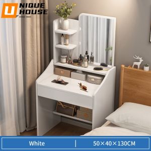Dressing Table Makeup Table with LED Mirror Meja Solek Dressing Table with Mirror Vanity Table Cermin Meja Led Light Mirror Meja Makeup Set