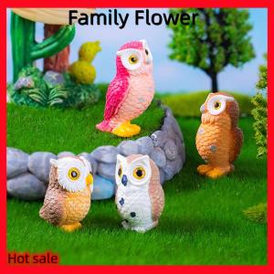 Family Flower Flash Sale Mini resin động vật cú bức tượng nhỏ vi cảnh quan xe Bảng điều khiển nhà máy tính để bàn Đồ trang trí