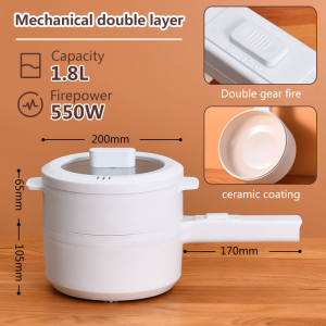 STA 4L/3L/2L Steamed & Stewed/Multi Cooker/Cooking Pot/Hot Pot/Mini Multi Electric Pot/Dormitory Bedroom Frying Non-Stick