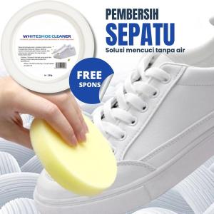 Krim Pembersih Sepatu Putih White Shoes Cleaner Cleaning Cream Untuk Bahan Kulit Sneaker Canvas Tanpa Air