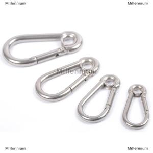 [COD] Millennium M4 M5 M6 M7 M8 Stainless Steel Carabiner Carbine Snap Hook with Eyelet Spring Buckle Key Ring