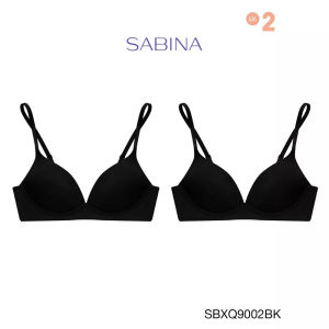 (Set of 2pcs. ) Sabina Seamless Fit Wireless semi Padded Bra SBXQ9002Black