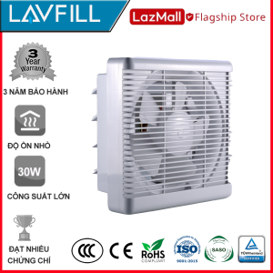Quạt thông gió 2 chiều (HAI CHIỀU) 300x300mm âm tường không ồn hãng LAVFILL LFW-20DK