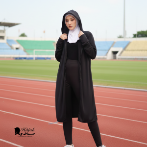 Hitjab - Sun Protection Long Jacket Climacool Jaket Olahraga Anti Matahari Sport Polos 8991