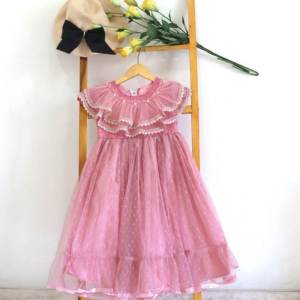 Gaun Mewah Salsa Dress Gaun Pesta Anak Perempuan Tile Polkadot / Gaun Salsa Mewah Dress Ulang Tahun Terlaris Usia 3 Sampai 10 Tahun / Arsyad Kiss Fashion