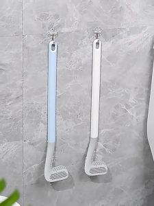 Wall Mounted Toilet Bowl Brush Long Handle Bathroom Cleaner with New Brush Head Design
