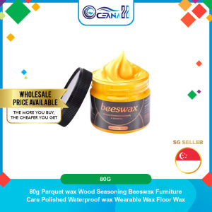 【EXPIRY CLEARANCE】 80g Parquet wax Wood Seasoning Beeswax Furniture Care Polished Waterproof wax Wearable Wax Floor Wax