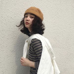 CLOTH Không vành Ấm áp Gấu Bắc Cực Mũ dưa Mũ lưỡi trai Hip Hop Chất liệu vải Mũ lưỡi trai nữ Mũ lưỡi trai phong cách Hàn Quốc Mũ lưỡi trai nam