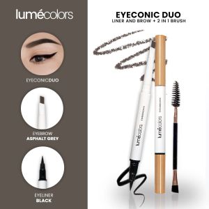 Lumecolors Eyeconic Duo Liner And Brow 2 In 1 With Brush Original