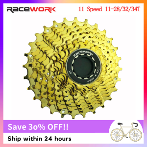 RACEWORK 11 Speed Cassette Road Bike 28T 32T 34T Bicycle Gold Flywheel For Shimamo 105 6800 R7000 R8000