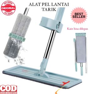 ( BISA COD ) PROMO Alat Pel Lantai Tarik / Pel Lantai Praktis Flat Mop / Alat Pel Sebaguna Tarik / Pel Multifungsi