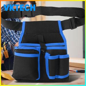 Vktech กระเป๋าเครื่องมือไฟฟ้าสะพายเอวพกพาง่ายพร้อมช่องเก็บของกันน้ำสำหรับงานซ่อมบำรุงและดูแลรักษา