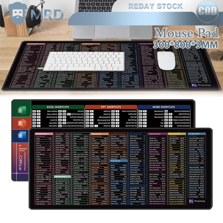 300*800*3MM Excovip Mouse Pad Large Size Dirt-Resistant Commands ...
