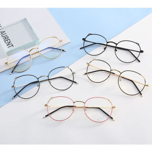 SUNYMALL ป้องกัน แว่นตา กรอบกลม เพื่อผู้ชาย แว่นตา คอมพิวเตอร์ หูแมว ความคิดสร้างสรรค์