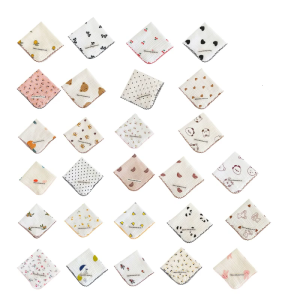 Trẻ mới biết đi facecloth vuông chảy nước dãi yếm mềm burping vải gauzecotton mồ hôi hấp thụ vải thấm hút tốt trẻ em khăn tay