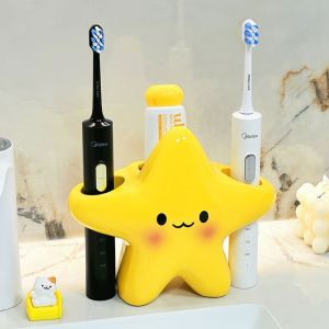 JJT Cute XINGX Electric Toothbrush Holder Household Bathroom Table Tooth-Cleaners Storage Container Toothbrush Base Bracket