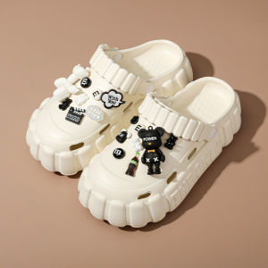[Free Shipping] Womens summer outdoor clogs new thick-soled beach sandals garden slippers non-slip nurse shoes