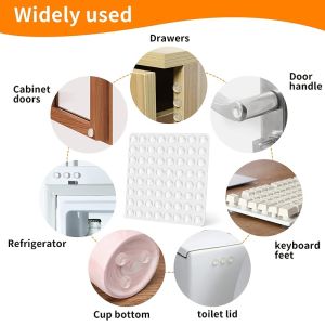 64/32pcs Rubber Bumper Clear Self-adhesive Bumper Cushion Door Stopper Silicone Handle Bumpers Self Adhesive Mute Anti-Shock Protection Porte Pad Home Improvement Wall Protector Pad