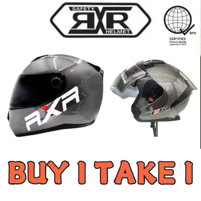 【Buy 1 Take 1】 RXR 691-2+ 065E-2 helmet set 1 Full Face helmet + 1 HalfFace helmet