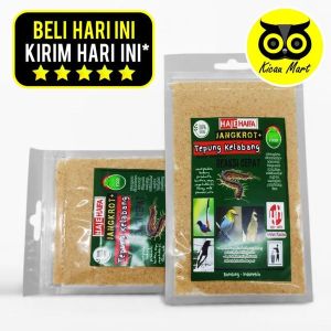 KICAU MART Tepung Kelabang Pakan Makanan Burung Gacor Voer Halus Jangkrot + Pur Makanan Murai Pleci Ciblek Kacer Trucukan Tinggi Protein Dongkrak Stamina Power