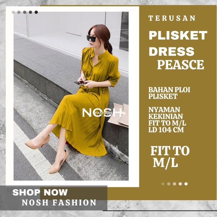 Long%20Dress%20Korea%20Ploi%20plisket%20lengan%20panjang%20wanita%20/%20Terusan%20Dres%20Kekinian%20Peacce%20-%20NOSH%20-%20Image%205