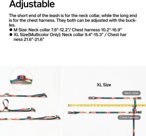 Cat Harness & Leash Set Cats Escape Proof Adjustable Kitten Harness for Large Small Cats Lightweight Soft Walking Travel Petsafe Harness