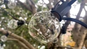 BHQ Plug In String Lights G40 Outdoor Waterproof 7W IP45 Warm White Bulbs for Patio Garden Party