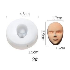 MAXG Tự làm Trang trí bánh Nướng kẹo Phụ kiện chỉnh sửa búp bê Khuôn 3D Khuôn silicon cho bé Điêu khắc đầu bằng đất sét