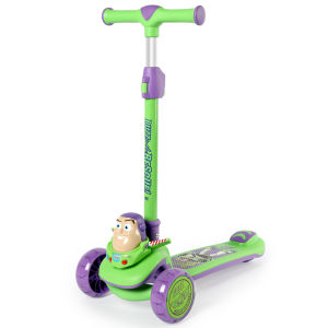 Disney Authorized Genuine Lotso Three Wheel Baby Boy & Girl Scooter with Saddle Foldable LED Wheels 2 - 8 Age Child